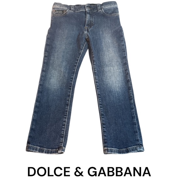 Authentic Dolce & Gabbana luxury designer kids denim jeans Sz 5 boys - Picture 3 of 8